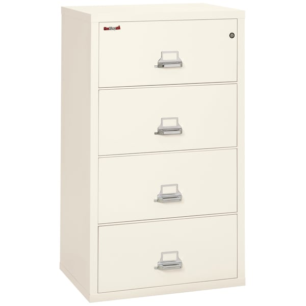 Fireking 4 Drawer, 1 Hr Fire & Impact Rated, 31" Wide Lateral Ivory White 4-3122-CIW - main