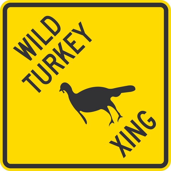 Lyle Wild Turkey Xing (W/Graphic), 24x24, High Intensity Prismatic, Yellow G-13139-HI_24x24 - main