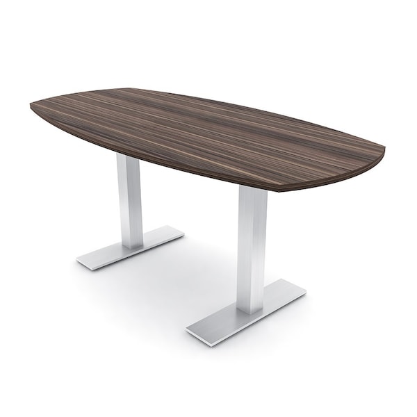 Skutchi Designs Arc Boat Conference Table With Power, 36 in W, 72 in L HAR-ABOT-36X72-T-H3041-NA - main
