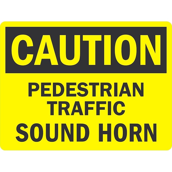 Lyle Pedestrian Traffic Sound Horn, 24x18, Diamond Grade, Yellow G-11798-DG_24x18 - main