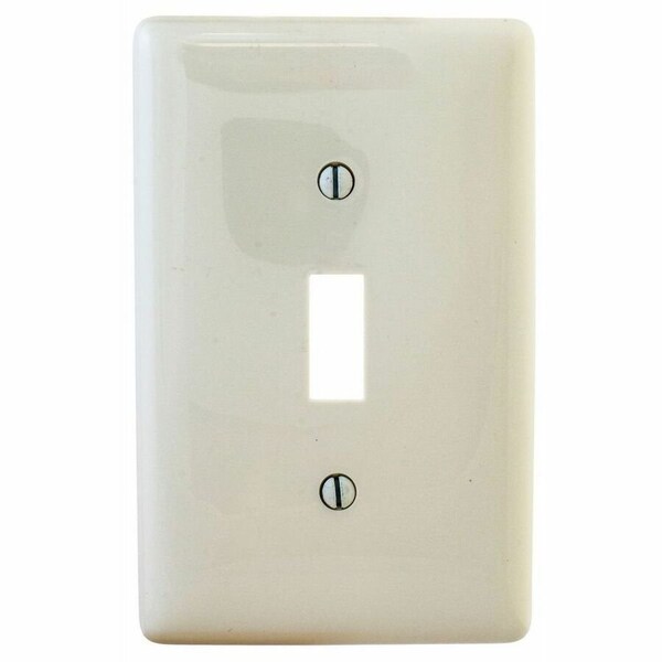 Hubbell Wiring Device-Kellems Wall Plate, Toggle, Almond, Nylon NPJJ1LA - main