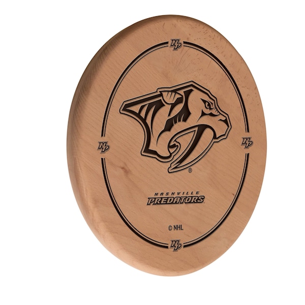 Holland Bar Stool Co Nashville Predators 13" Laser Engraved Solid Wood Sign WSgnLNatNshPre - main