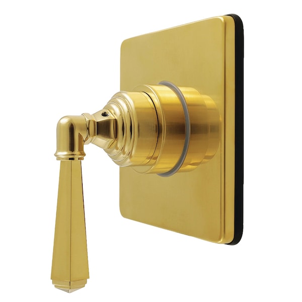 Kingston Brass Single-Handle Six-Way Diverter Valve with Square Trim Kit, Brushed Brass KS4047HL - main