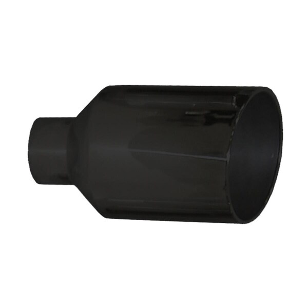 Pypes Performance Exhaust 5 x 10 x 18 in. Rolled Bolt on Tail Pipe Tip, Black PYPEVT510B - main
