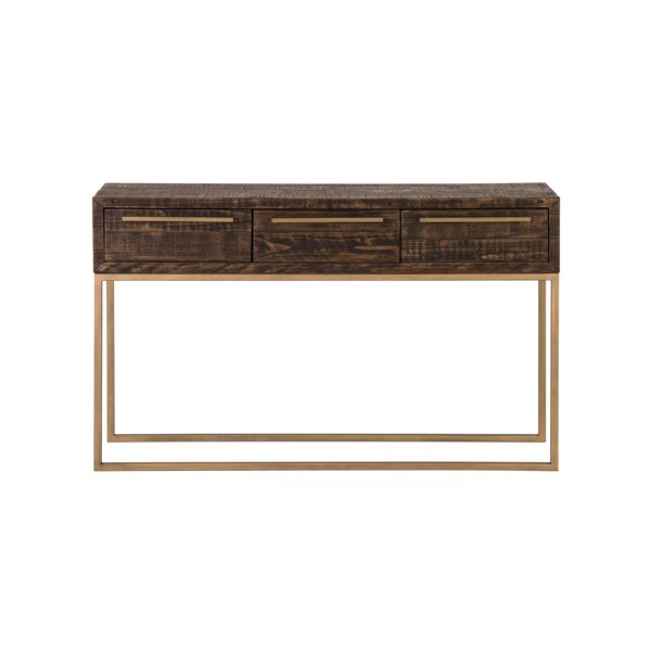 Homeroots 50" Taupe Solid and Manufactured Wood Frame Console Table With Storage 524162 - main