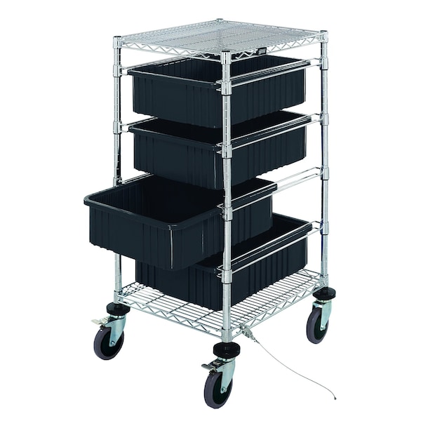 Quantum Storage Systems CONDUCTIVE BIN CART W/ 4 DIVIDABLE GRIDS BC212434M1CO - main