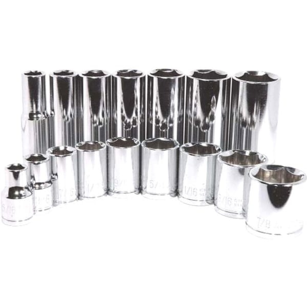 K-Tool International 3/8" Drive, 15/16" SAE Socket, 6 Points, Standard 6Pt, 15/16", 3/8"Dr KTI-22130 - main