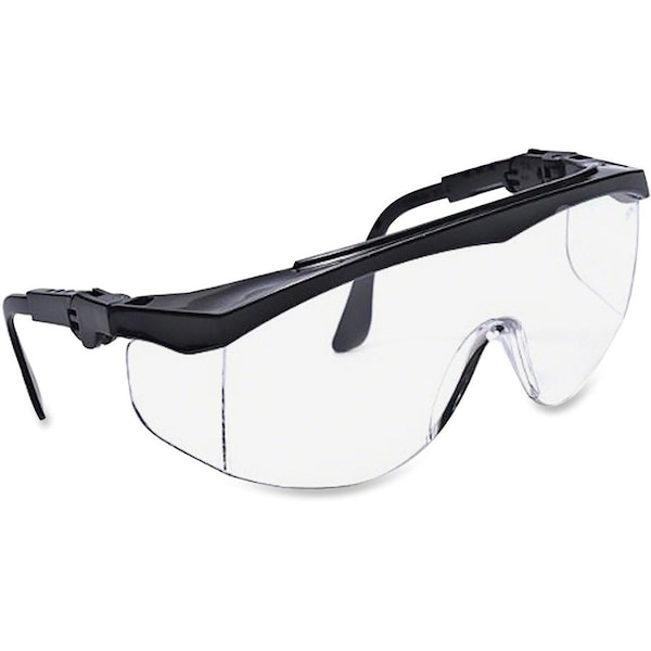 Mcr Safety TK1, Safety Glasses, Anti-Scratch, Clear Lens, Black Frame, Half Frame TK110 - main