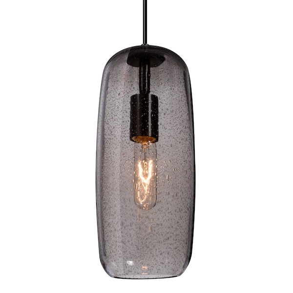 Besa Lighting Besa Pinot 13 Pendant, Smoke Bubble, Black Finish, 1x 60W MAX E26 Base 1JT-PINOT13SM-BK - main