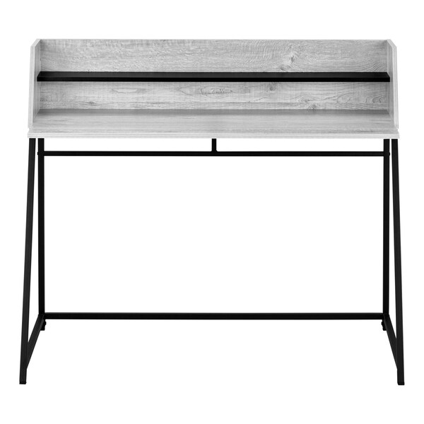 Homeroots 47" Gray and Black Wood and Metal Sled Computer Desk 489851 - main