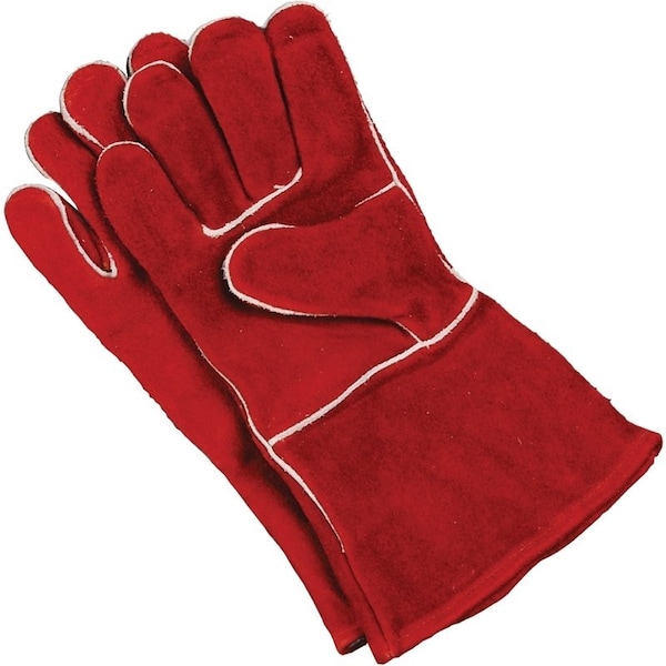 Imperial Fireplace Gloves, Cowhide Leather Lining, Cowhide Leather, Red KK0159 - main