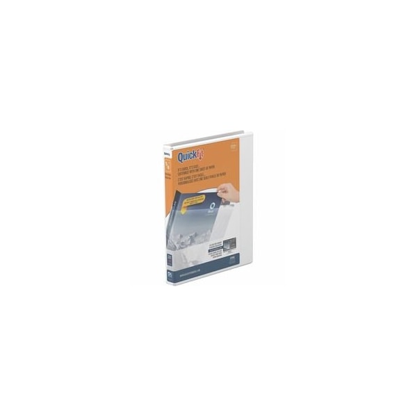 Quickfit View Binder, 3-Ring Binder, Angle D Ring, 5/8 Inch, White - 5/8in Binder Capacity - Letter - 8 87A000 - main