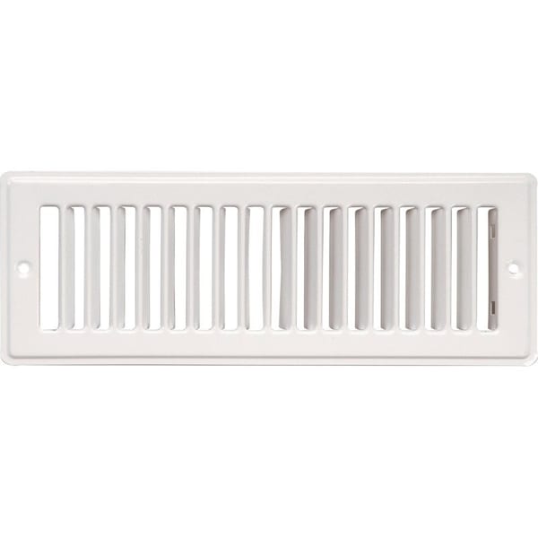 Imperial Toe Space Grille, 4 in L, 10 in W, Steel, White RG1280A - main