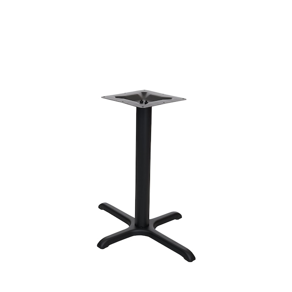 Bfm Seating Stamped Steel - 24 x 30 Cross Base - Dining Height - 3in Column - 11 7/8in Bolt-On Top Plate STB-2430BP - main