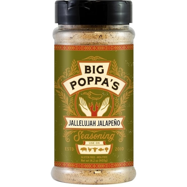 Big Poppas BBQ Seasoning, Jallelujah Jalapeno Flavor, 14.2 oz Shaker OW86155-C - main