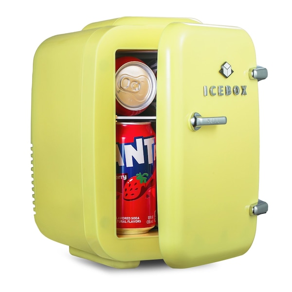 Icebox 4-Liter Mini Fridge Cooler/Warmer, , Sun Yellow IBMF4SUN - main