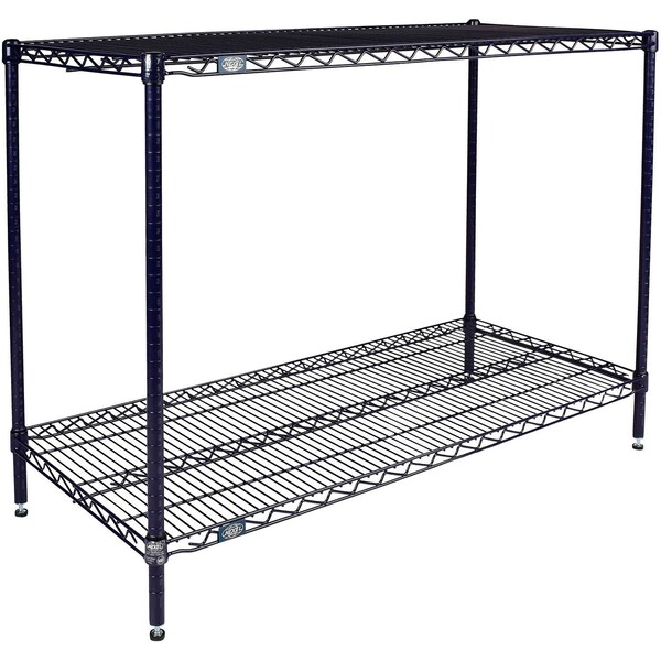 Global Industrial Nexel 2 Shelf, Nexelon Blue Wire Shelving Unit, Starter, 54"W x 21"D x 34"H B3151634 - main