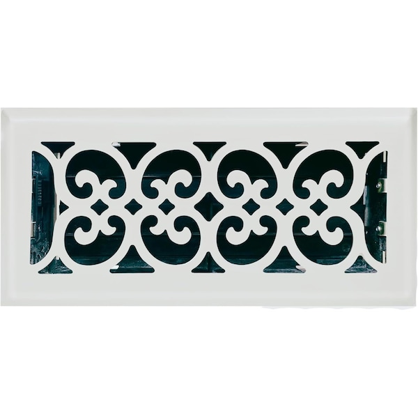 Sierra Grates 4 in. H X 14 in. W Powder Coat Steel, White Floor Register VIC414-WHT - main