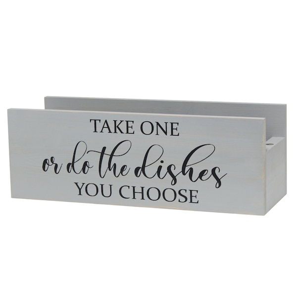 Homeroots 6" Gray Wood Desk Organizer 661201 - main