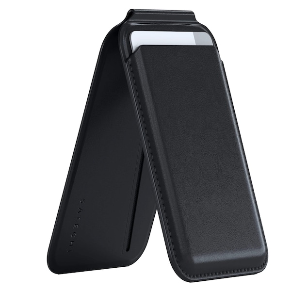 Satechi Vegan Leather Magentic Wallet Stand, Black ST-VLWK - main