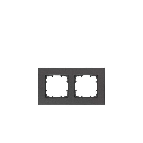 Siemens DELTA miro Frame 2-fold Color carbon metallic Dimensions 161x 90 mm 5TG1112-2 - main