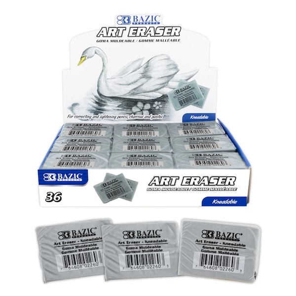 Bazic Products Kneadable Art Eraser, 36PK 2260 - main