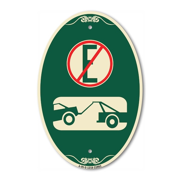Signmission Spanish Parking Control Sign No Estacionar N, 12 In X 18 In Architectural, Heavy Gauge Aluminum A-OV-G-1218-22883 - main