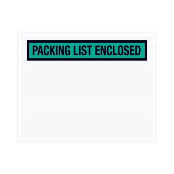 Zoro Select Packing List Envelopes, Green, PK1000 PL459 - main
