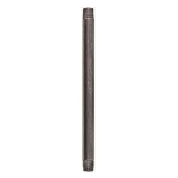 Stz Industries 1/2 in. MIP each X 1/2 in. D MIP Black Steel 12 in. L Nipple 302U12X12 - main
