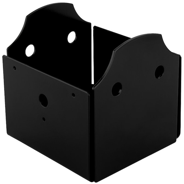National Hardware Hartley 1220VP Post Base, 6 x 6 in Post, PlasticSteel, Black, Storm Shine PowderCoated N800-011 - main