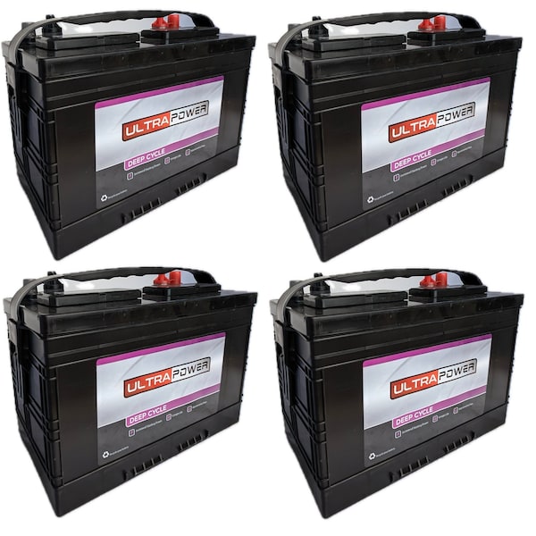 Ultrapower 12V 780 MCA Maintenance-Free Marine Battery Group 27, 4PK EV27 - main