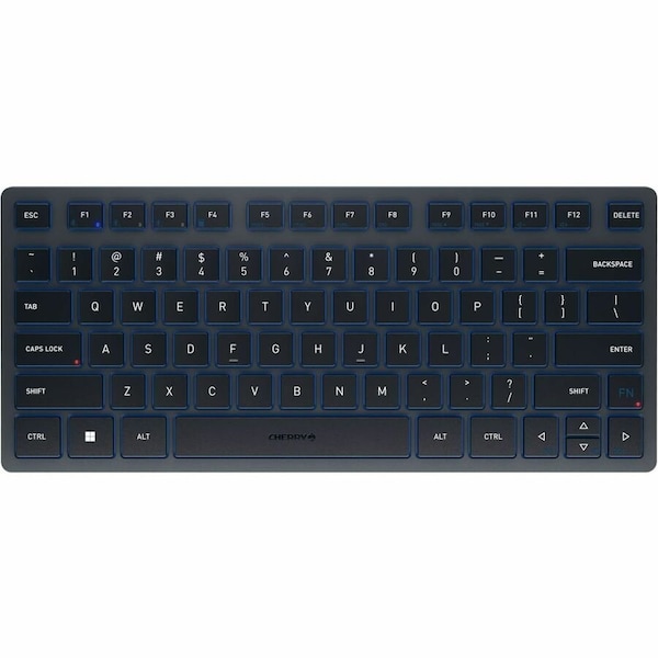 Cherry Multi-Device compact keyboard with three Bluetooth Channels.Color - Slate Blue JK-7100US-22 - main