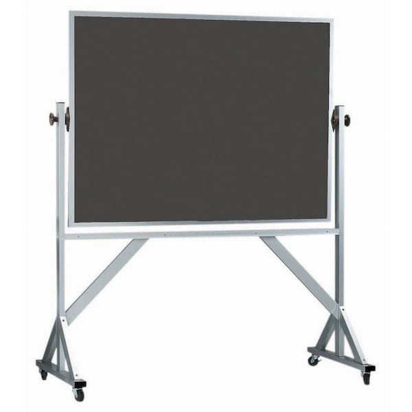 Aarco Mobile Reversible Freesting Slate Porcelain Chalkboard w/ Clear Satin Anodized Al Frame, 48''Hx72''W ARS4872S - main