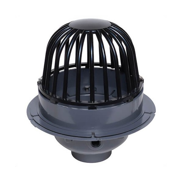 Oatey Roof Drain with ABS Dome and Dam Collar, 3 in Outlet, FNPT Connection, PVC Drain, Domestic 78033 - main