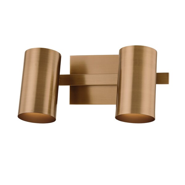 Troy Lighting Rueben 2 Light Bath and Vanity, Patina Brass, 12 In x 6.25 In B1906-PBR - main