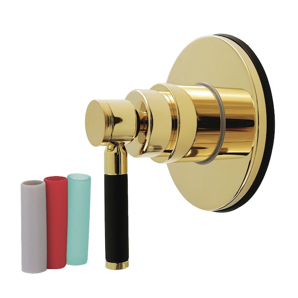 Kingston Brass Single-Handle Six-Way Diverter Valve with Round Trim Kit, Polished Brass KS4032DKL - main