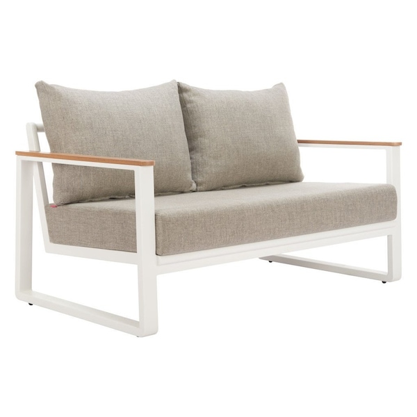 Homeroots 56" Taupe Polypropylene Sofa 667654 - main