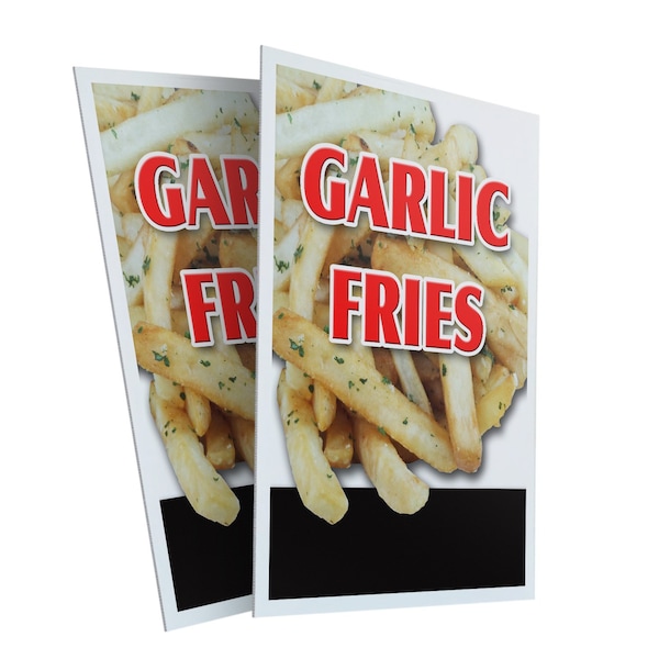 Signmission Garlic Fries, Plastic Signs Only 24 Inch x 36 Inch, Corrugated Plastic, 2PK CSB-2436-2PACK-Garlic Fries - main