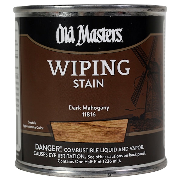 Old Masters 1/2 Pt Dark Mahogany Oil-Based Wiping Stain 11816 - main