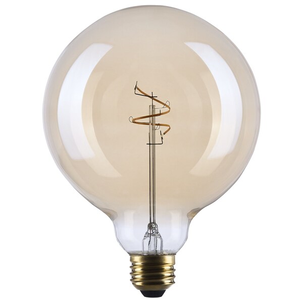 Satco 3.5 Watt G40 LED 2000K CCT Medium Base Clear Glass Amber Coil Filament Dimmable 120 Volt S14214 - main