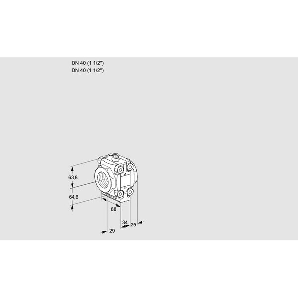 Honeywell Kromschroder VLV, VMV240N05P GAS MTRG VALVARIO, 1 1/2 N KS88013234 - main