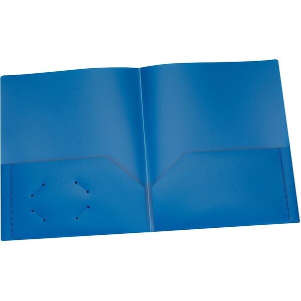 Oxford Poly Two Pocket Portfolio, Blue, 25PK 76019 - main