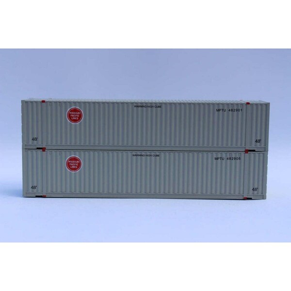 Jacksonville Terminal N Scale VS Missouri Pacific Buzzsaw 48 High Cube Containers, 2PK JTC485029 - main