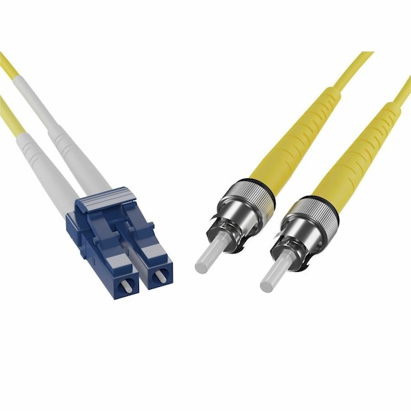 Unc Group Fiber Optic Patch Cable, Lc-St, 9 125 Singlemode Duplex, Yellow, 25M FJ9LCST-25M - main