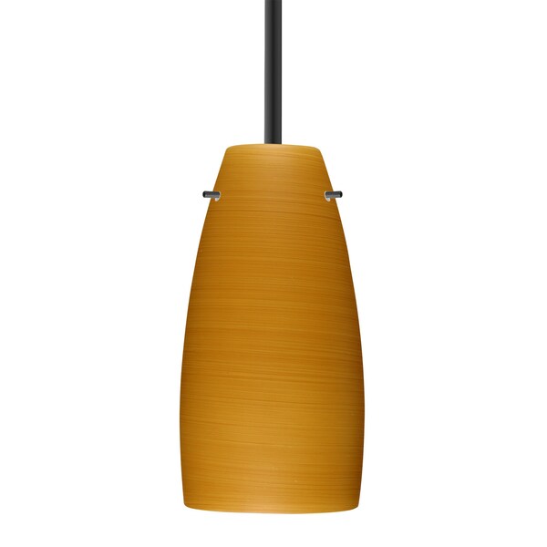 Besa Lighting Besa Tao 10 Stem Pendant, Oak, Black Finish, 1x 9W LED 1TT-1512OK-LED-BK - main