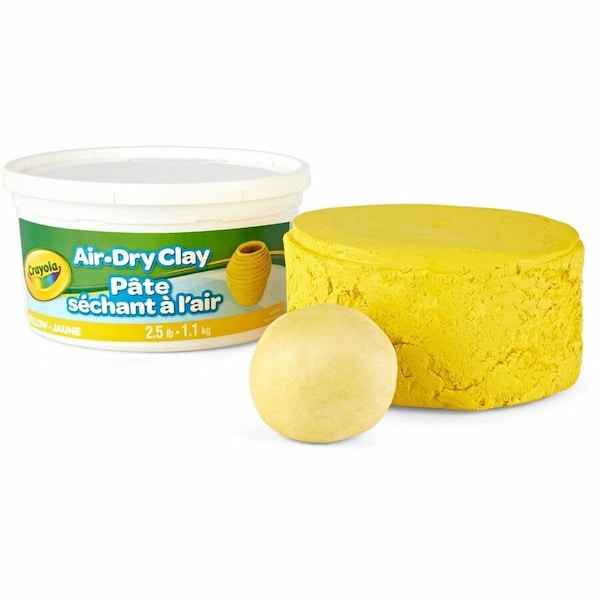 Crayola Air Dry Clay, 2.5lb Tub, Yellow, 4PK 575134 - main