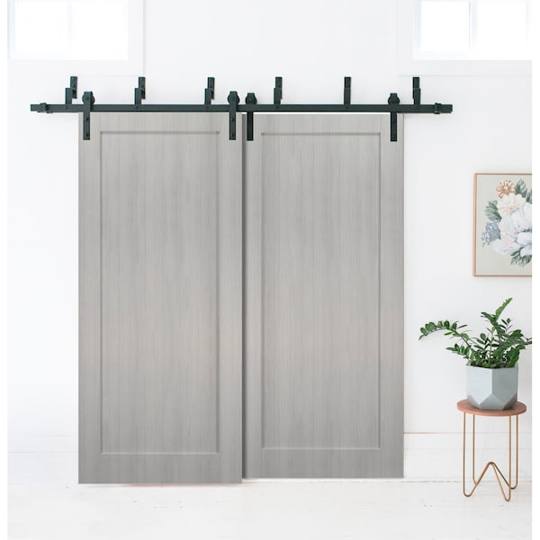Sartodoors Barn Bypass Interior Door, 36" x 80", Gray QUADRO4111BBB-KS-36 - main