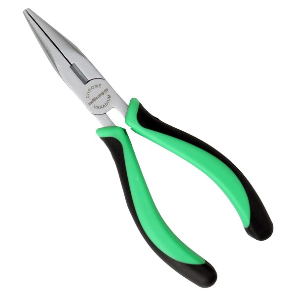 Multicomp Pro Pliers, Long Nose, 6in. Length, Chrome Vanadium, Thermoplastic Rubber Handle MP-LN6 - main