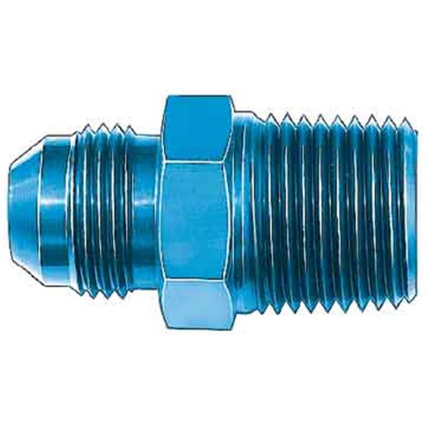 Aeroquip FBM2185 10 AN Flare 0.38 in. Pipe Straight Aluminium Bulk Adapter, Blue Anodized AERFBM2185 - main