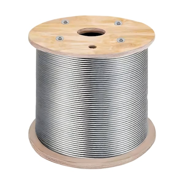Hyw Products Galvanized Aircraft Cable Wire Rope 9/16" 6x19, 1,000 ft Reel 3916619-1000 - main